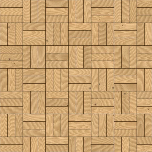 Fingerblock floor pattern in oak, drawn from above