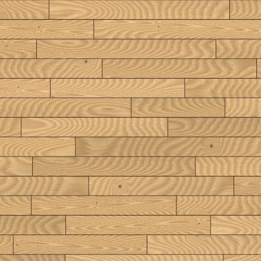Plank floor pattern in oak, drawn from above